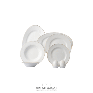 სადილის ნაკრები - კლასიკი ოქროსფერი კანტით